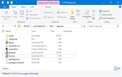 How to unpack an .asar file .
